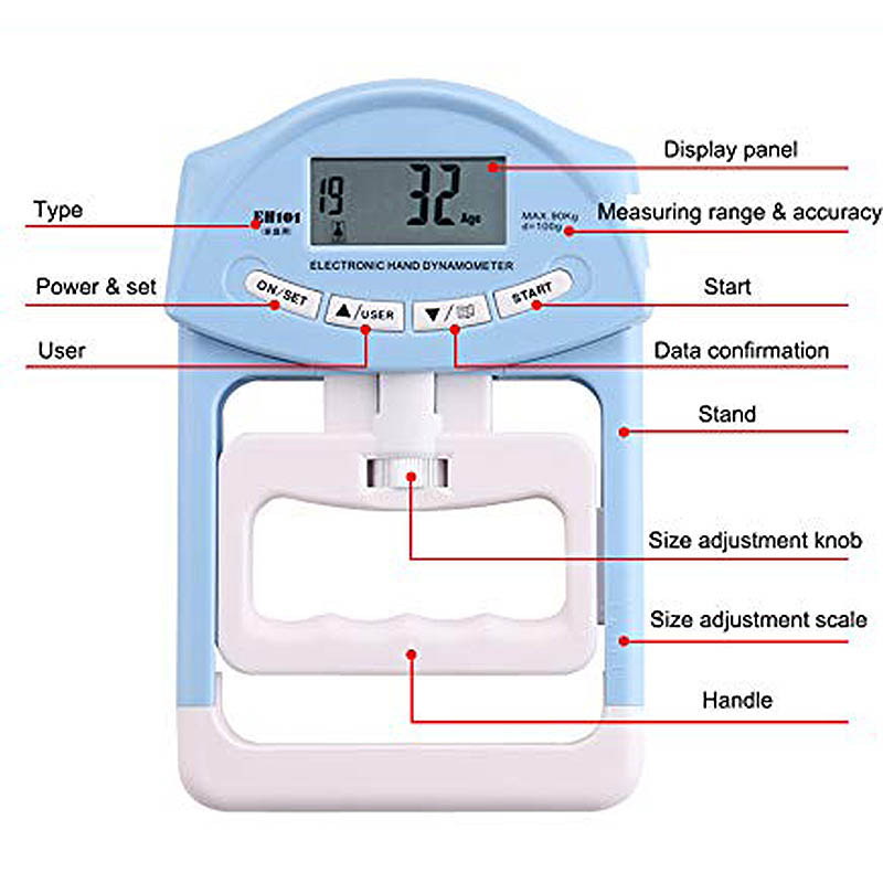 Hand Dynamometer Digital Grip Strength Tester