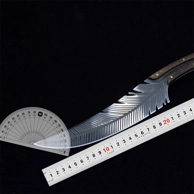 Hand Forged Utility Knife Sharp Full Tang Kitchen Chef knife Boning Knife Home Hotel Fruit Knife Wooden Handle With