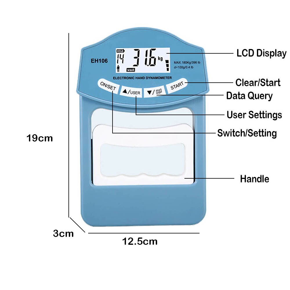 Hand Grip Dynamometer Strength Measurement