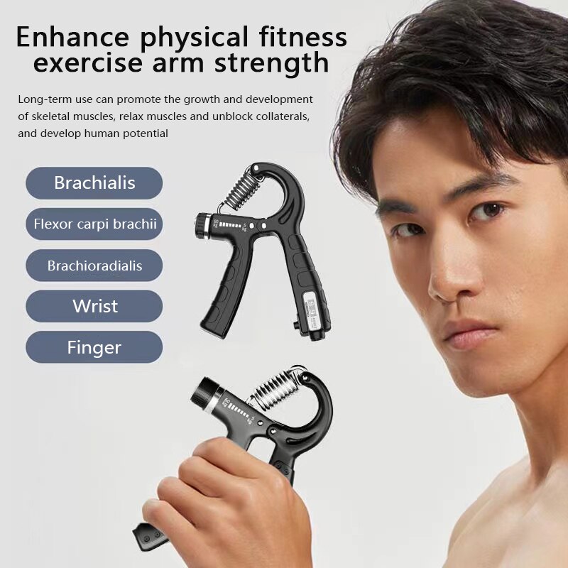 Hand Grip Gripper 5 To 60kg Adjustable Heavy Duty Gym Exercise Wrist Training Increase Strength Spring Finger Expander