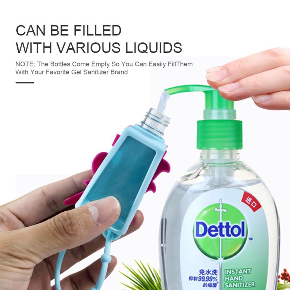 Hand Sanitizer Hangers with Bottles (4pcs)
