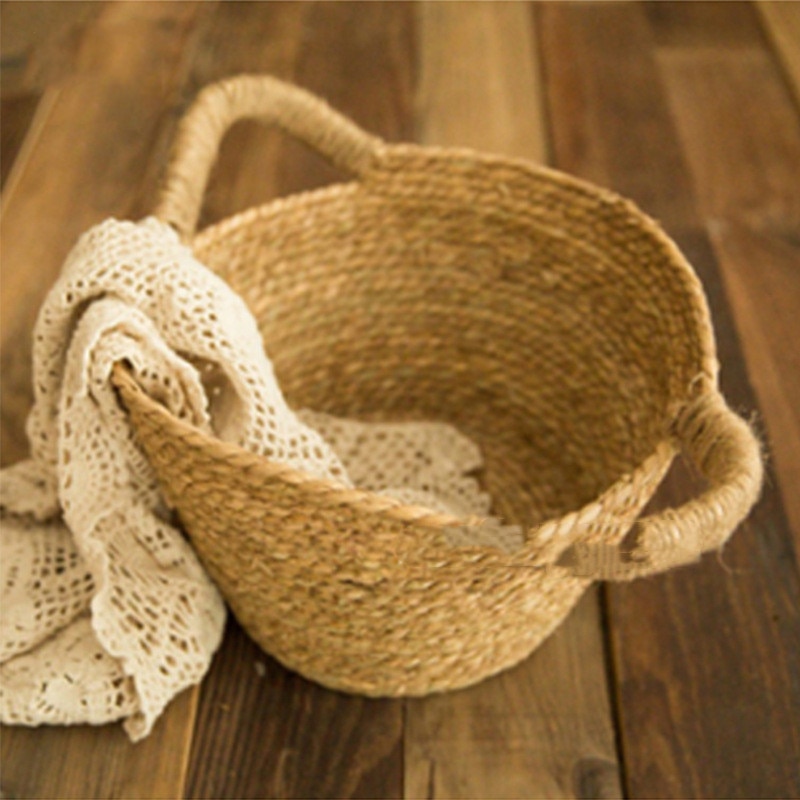 Hand Woven Basket Photography Prop Hand Woven Basket Photography Prop
