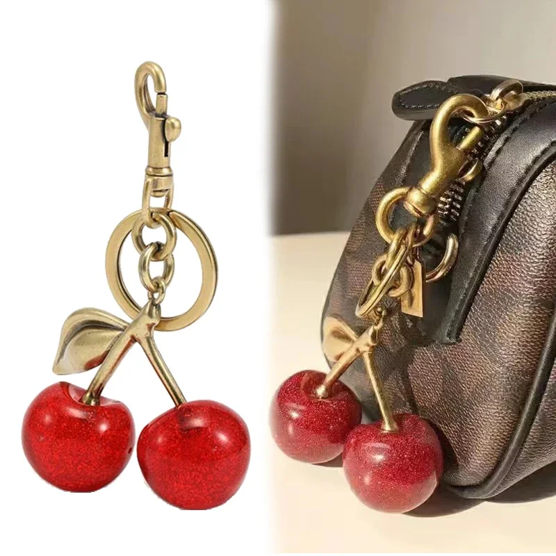 Handbag Pendant Keychain Women's Exquisite Internet-famous Crystal Cherry Car Accessories High-Grade Pendant Handbag Pendant Keychain Women's Exquisite Internet-famous Crystal Cherry Car Accessories High-Grade Pendant