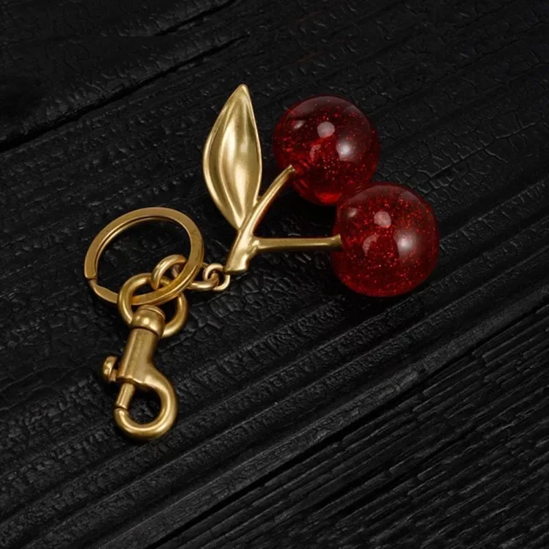 Handbag Pendant Keychain Women's Exquisite Internet-famous Crystal Cherry Car Accessories High-Grade Pendant Handbag Pendant Keychain Women's Exquisite Internet-famous Crystal Cherry Car Accessories High-Grade Pendant