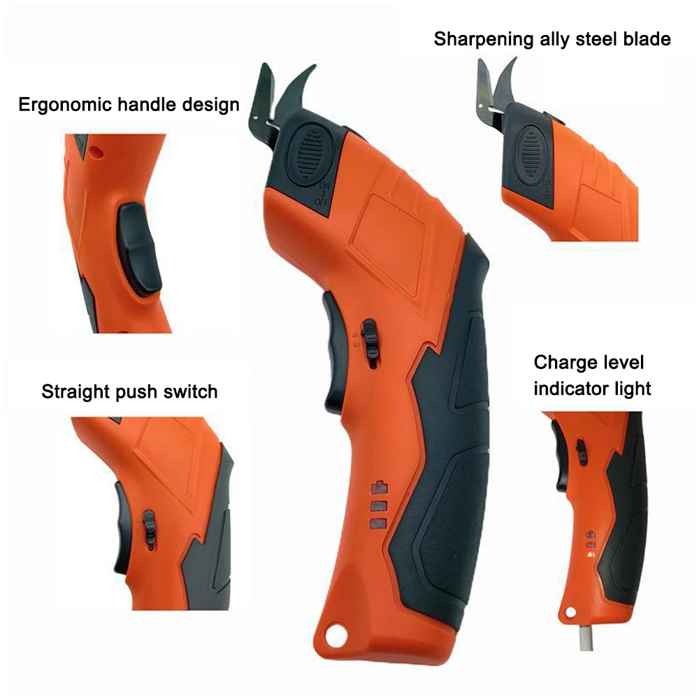 Handheld Electric Scissors Cloth Cutter Portable Fabric Cutting Machine Paperboard Leather Rug Plastics Trimmer