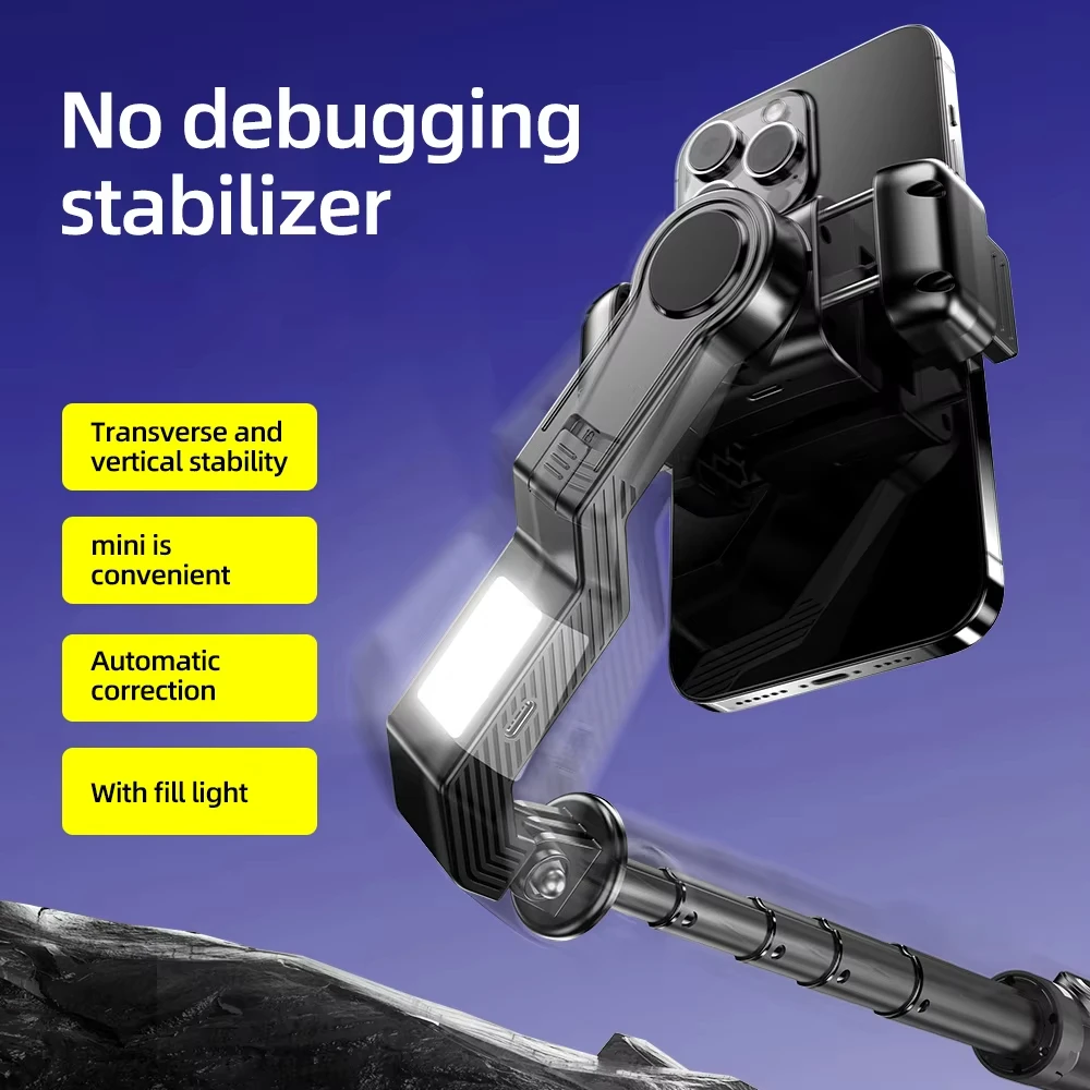 Handheld Gimbal Stabilizer Smartphone Camera Stabilizer Selfie Stick Tripod Stand Wireless Remote for IPhone Android Handheld Gimbal Stabilizer Smartphone Camera Stabilizer Selfie Stick Tripod Stand Wireless Remote for IPhone Android