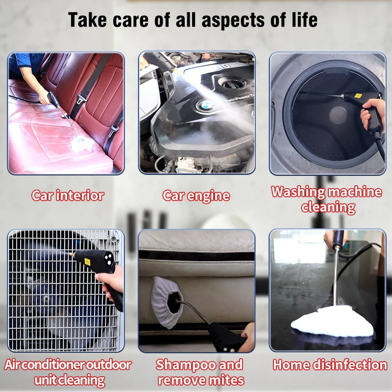 Handheld High Pressure High Temperature Household Steam Cleaner For Air Conditioner Kitchen Car Furniture Steam Cleaner