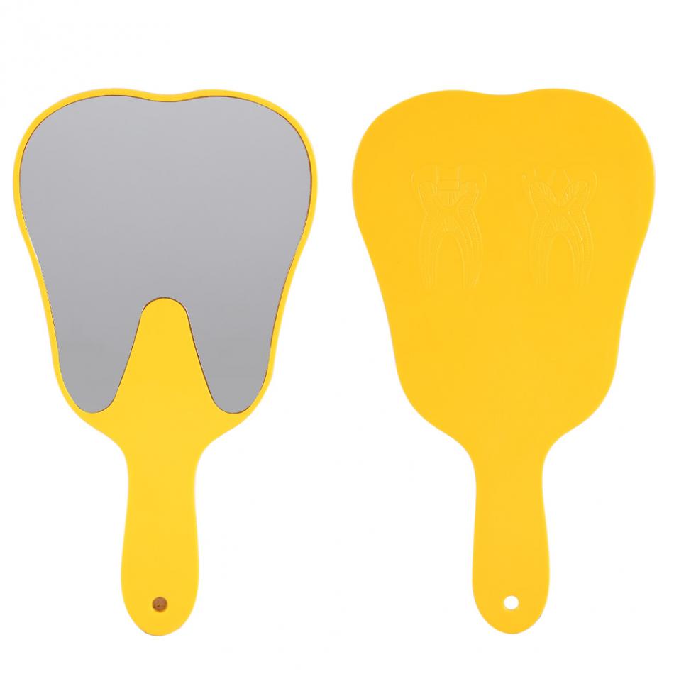Handheld Plastic Tooth Shaped Mirror