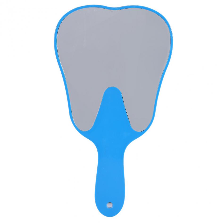 Handheld Plastic Tooth Shaped Mirror
