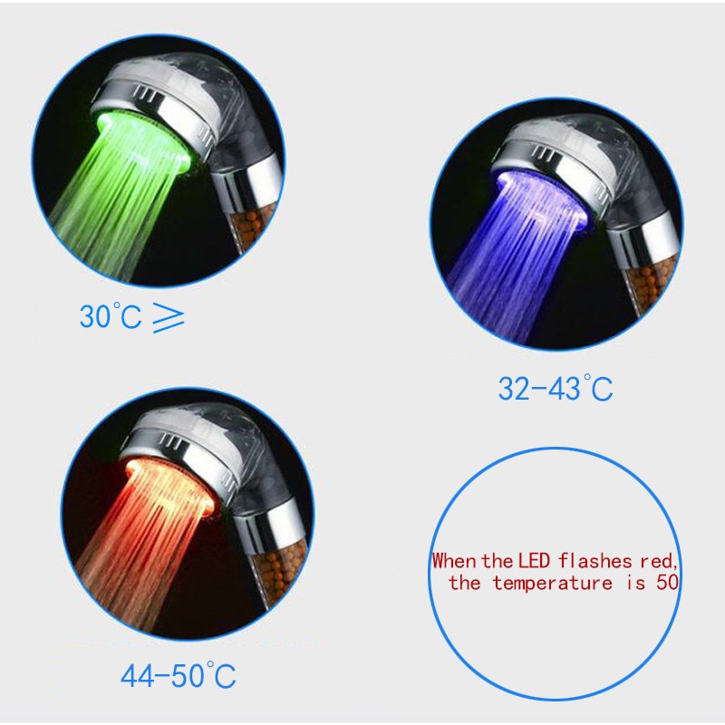 Handheld Shower Head Multicolor Lights Handheld Shower Head Multicolor Lights