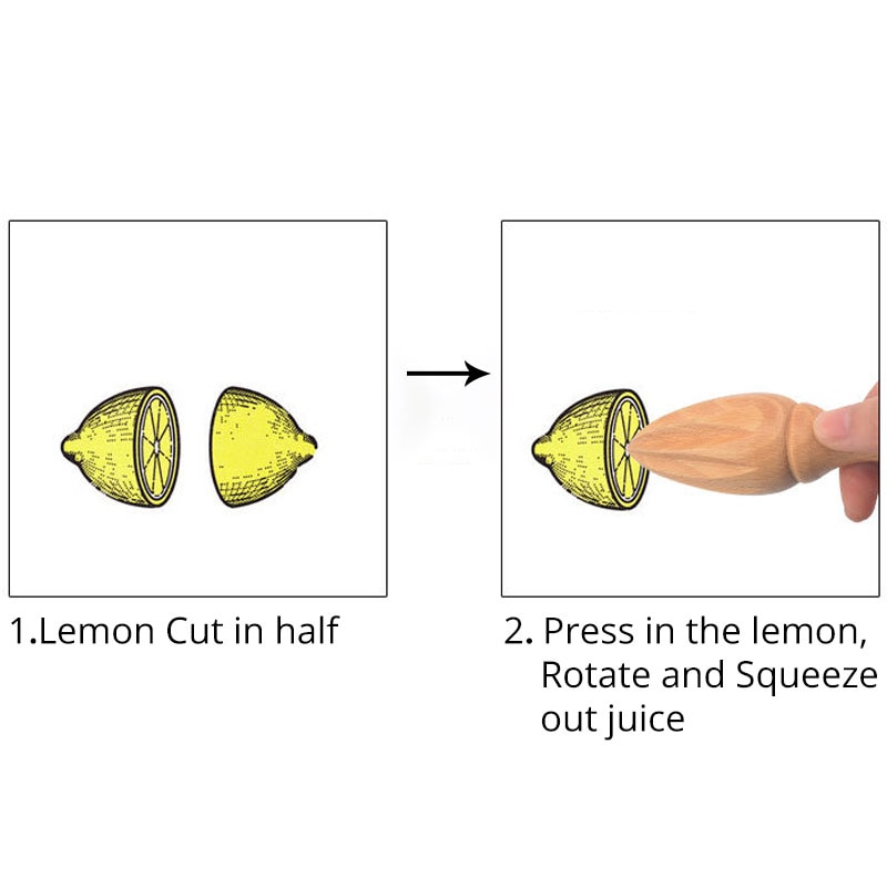 Handheld Wooden Lemon Juicer