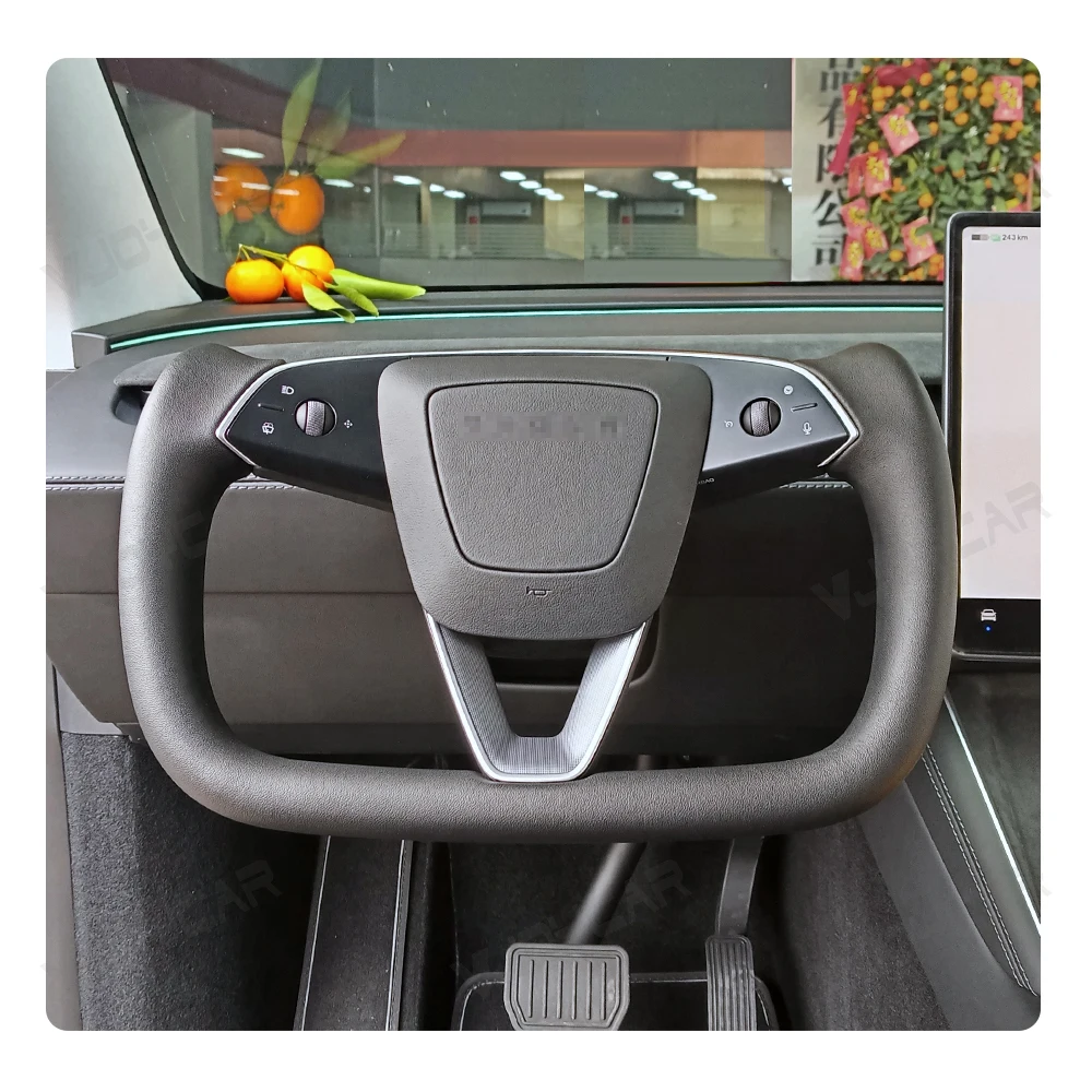 Handle for New Model Y Juniper Heating Yoke Steering Wheel For Tesla Personalized Racing Leather Customized Accessory Handle for New Model Y Juniper Heating Yoke Steering Wheel For Tesla Personalized Racing Leather Customized Accessory