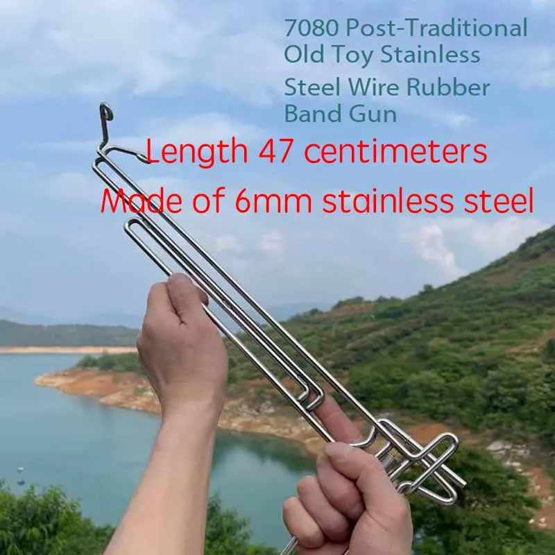 Handmade 304 Stainless Steel Wire , Paper Bullet Gun, Rubber Band Gun, Traditional Toys Pure (handmade toys)
