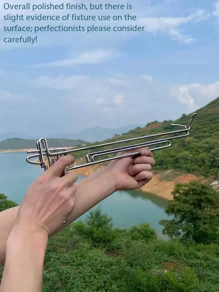 Handmade 304 Stainless Steel Wire , Paper Bullet Gun, Rubber Band Gun, Traditional Toys Pure (handmade toys)