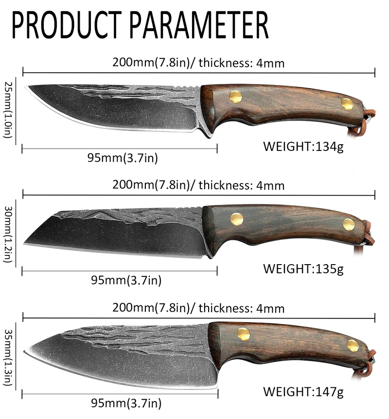 Handmade Forged Knife Kitchen knife Stainless Steel Full-Tang Butcher Boning Meat Cleaver Outdoor Hunting Camping Knife Handmade Forged Knife Kitchen knife Stainless Steel Full-Tang Butcher Boning Meat Cleaver Outdoor Hunting Camping Knife