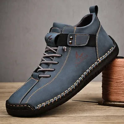 Handmade Leather Casual Men Shoes Design Sneakers Man Breathable Leather Shoes Men Ankle Boots Outdoor Handmade Leather Casual Men Shoes Design Sneakers Man Breathable Leather Shoes Men Ankle Boots Outdoor