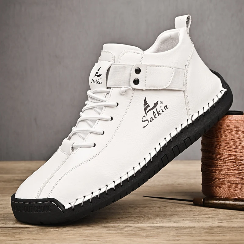 Handmade Leather Casual Men Shoes Design Sneakers Man Breathable Leather Shoes Men Ankle Boots Outdoor Handmade Leather Casual Men Shoes Design Sneakers Man Breathable Leather Shoes Men Ankle Boots Outdoor
