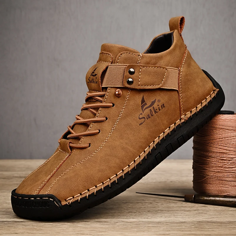 Handmade Leather Casual Men Shoes Design Sneakers Man Breathable Leather Shoes Men Ankle Boots Outdoor Handmade Leather Casual Men Shoes Design Sneakers Man Breathable Leather Shoes Men Ankle Boots Outdoor