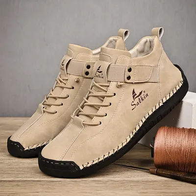 Handmade Leather Casual Men Shoes Design Sneakers Man Breathable Leather Shoes Men Ankle Boots Outdoor Handmade Leather Casual Men Shoes Design Sneakers Man Breathable Leather Shoes Men Ankle Boots Outdoor