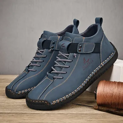 Handmade Leather Casual Men Shoes Design Sneakers Man Breathable Leather Shoes Men Ankle Boots Outdoor Handmade Leather Casual Men Shoes Design Sneakers Man Breathable Leather Shoes Men Ankle Boots Outdoor