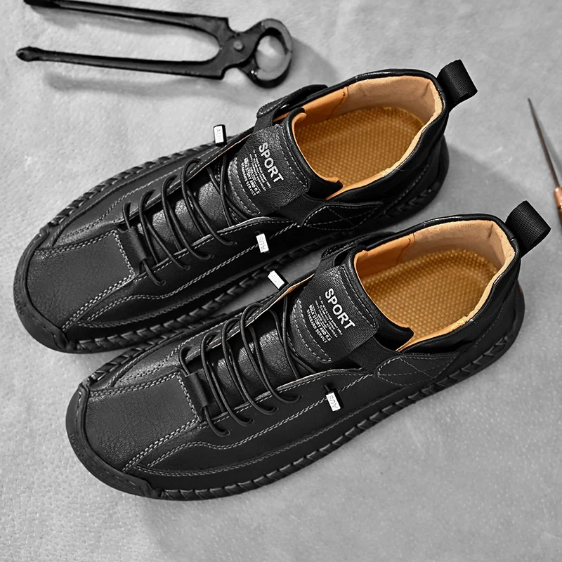 Handmade Leather Men Shoes Casual Slip On Loafers Breathable Leather Shoes Men Flats Fashion Moccasins Tooling Shoes Handmade Leather Men Shoes Casual Slip On Loafers Breathable Leather Shoes Men Flats Fashion Moccasins Tooling Shoes