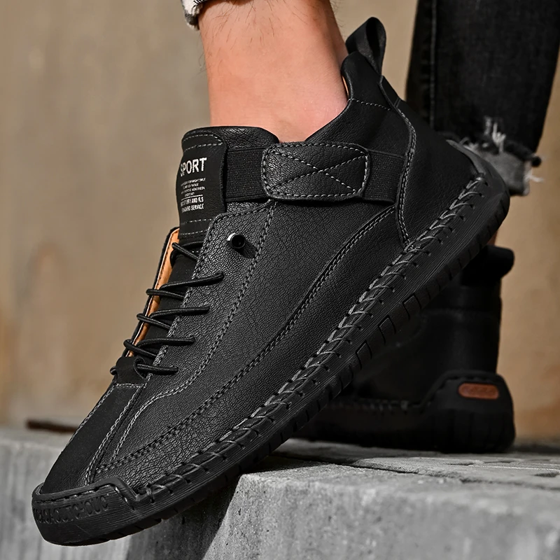 Handmade Leather Men Shoes Casual Slip On Loafers Breathable Leather Shoes Men Flats Fashion Moccasins Tooling Shoes Handmade Leather Men Shoes Casual Slip On Loafers Breathable Leather Shoes Men Flats Fashion Moccasins Tooling Shoes