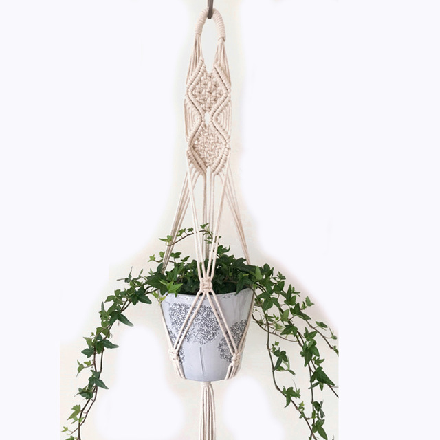 Handmade Macrame Cotton Rope Plant Pot Hangers Handmade Macrame Cotton Rope Plant Pot Hangers