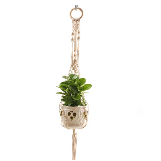 Handmade Macrame Cotton Rope Plant Pot Hangers Handmade Macrame Cotton Rope Plant Pot Hangers