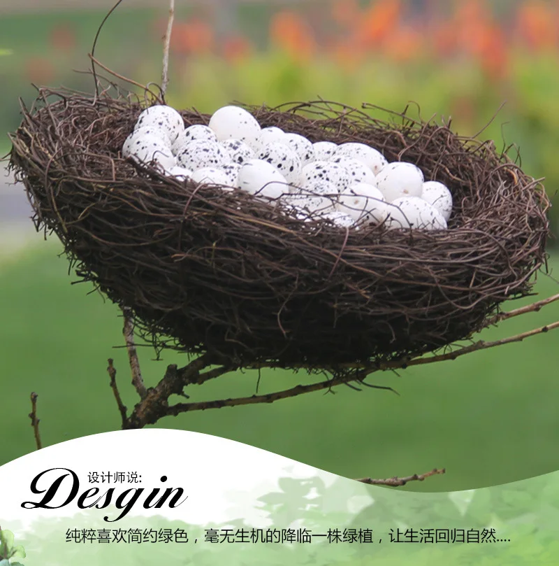 Handmade Rattan Fake Bird Nest Handmade Rattan Fake Bird Nest
