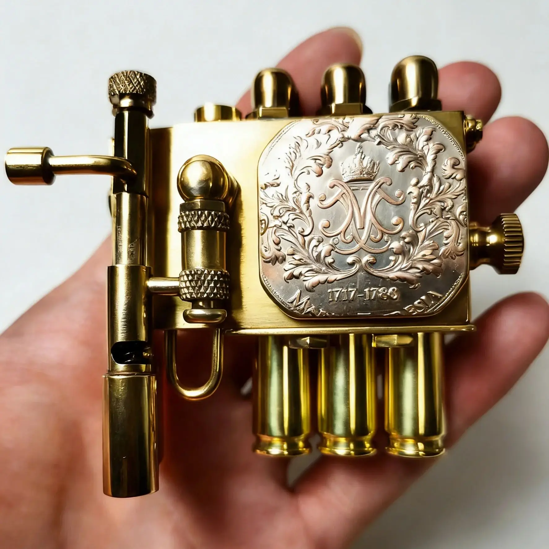 Handmade Steampunk Brass Series Lighters Unique Design Retro Creative Personality Novelty Precious Gift Each badge is Handmade Steampunk Brass Series Lighters Unique Design Retro Creative Personality Novelty Precious Gift Each badge is