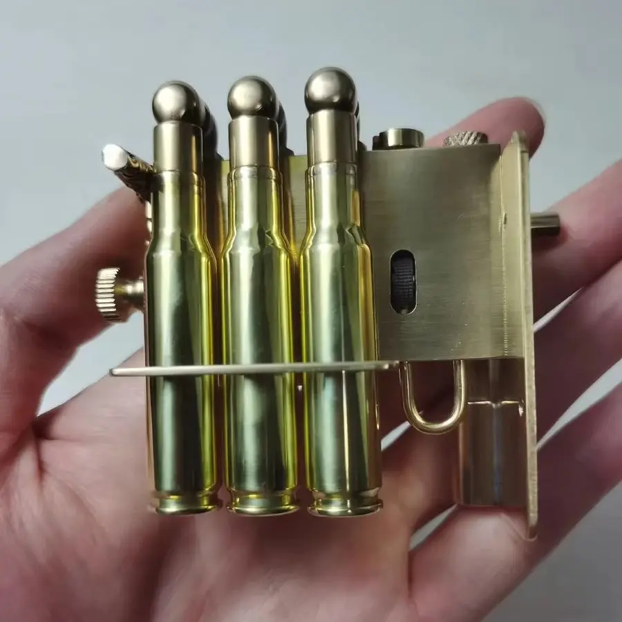 Handmade Steampunk Brass Series Lighters Unique Design Retro Creative Personality Novelty Precious Gift Each badge is