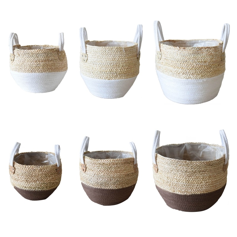 Handmade Straw Plant Basket Handmade Straw Plant Basket