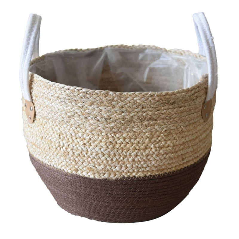 Handmade Straw Plant Basket Handmade Straw Plant Basket