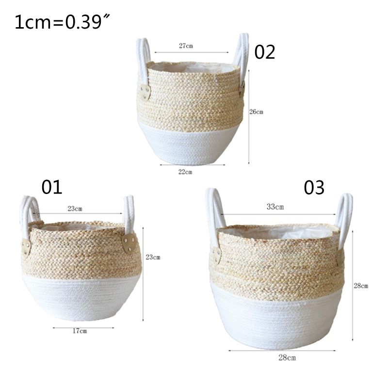 Handmade Straw Plant Basket Handmade Straw Plant Basket
