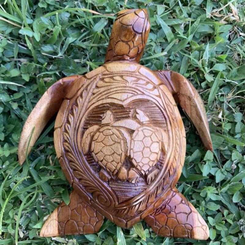 Handmade Turtle Wood Carving Decor Handmade Turtle Wood Carving Decor