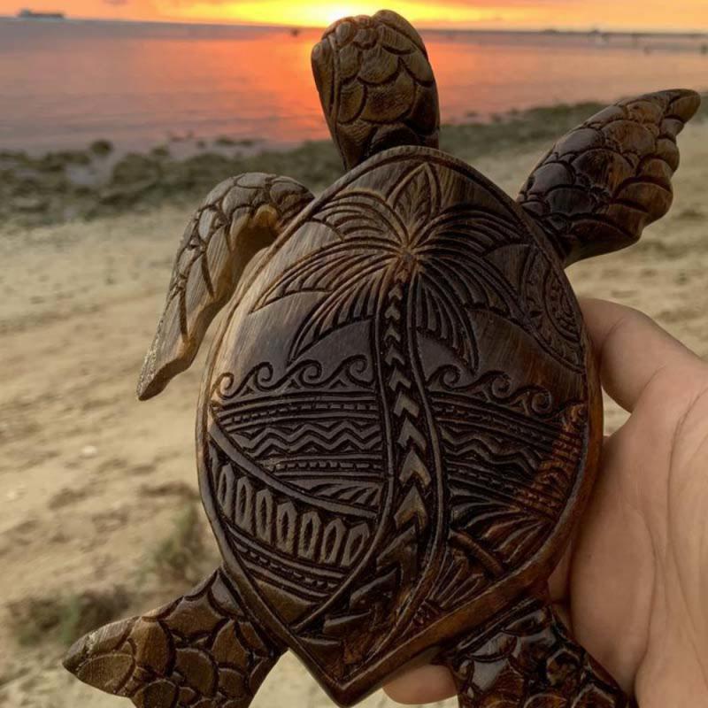 Handmade Turtle Wood Carving Decor Handmade Turtle Wood Carving Decor