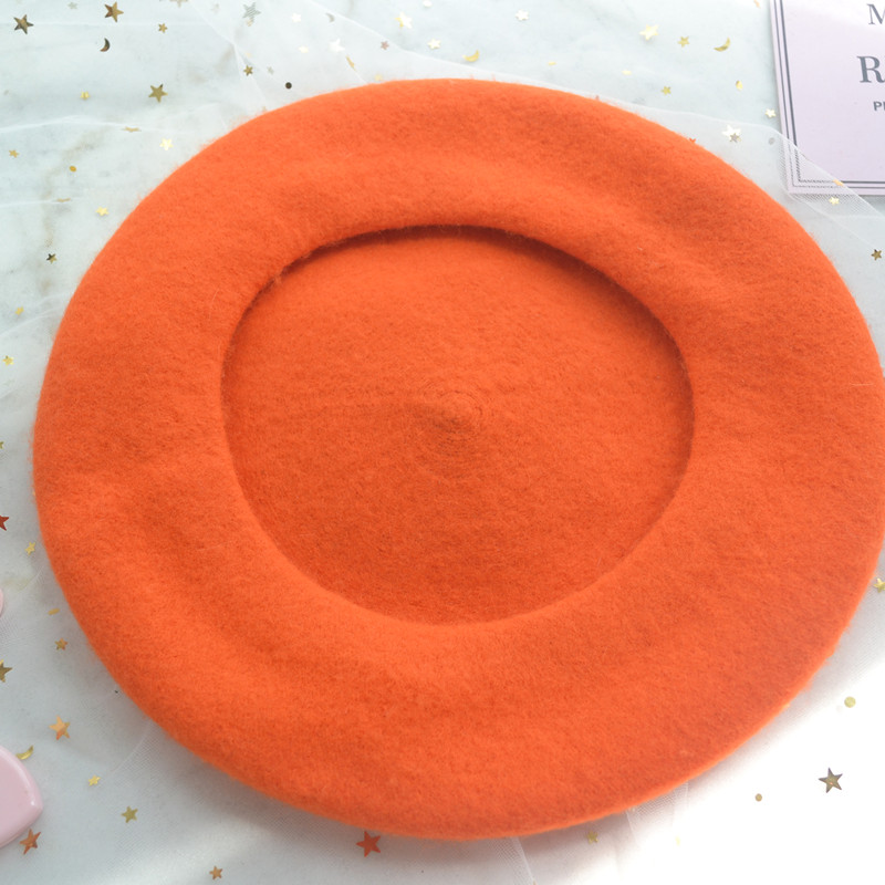 Handmade Wool Orange Fruit Beret Handmade Wool Orange Fruit Beret