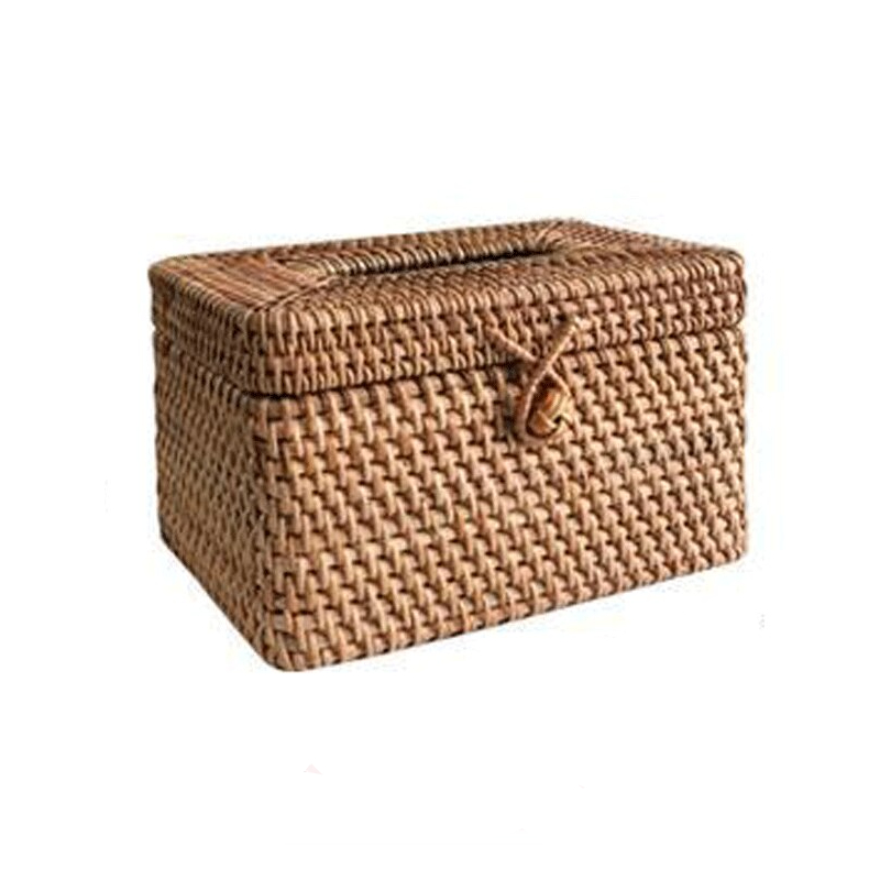 Handmade Woven Rattan Tissue Box