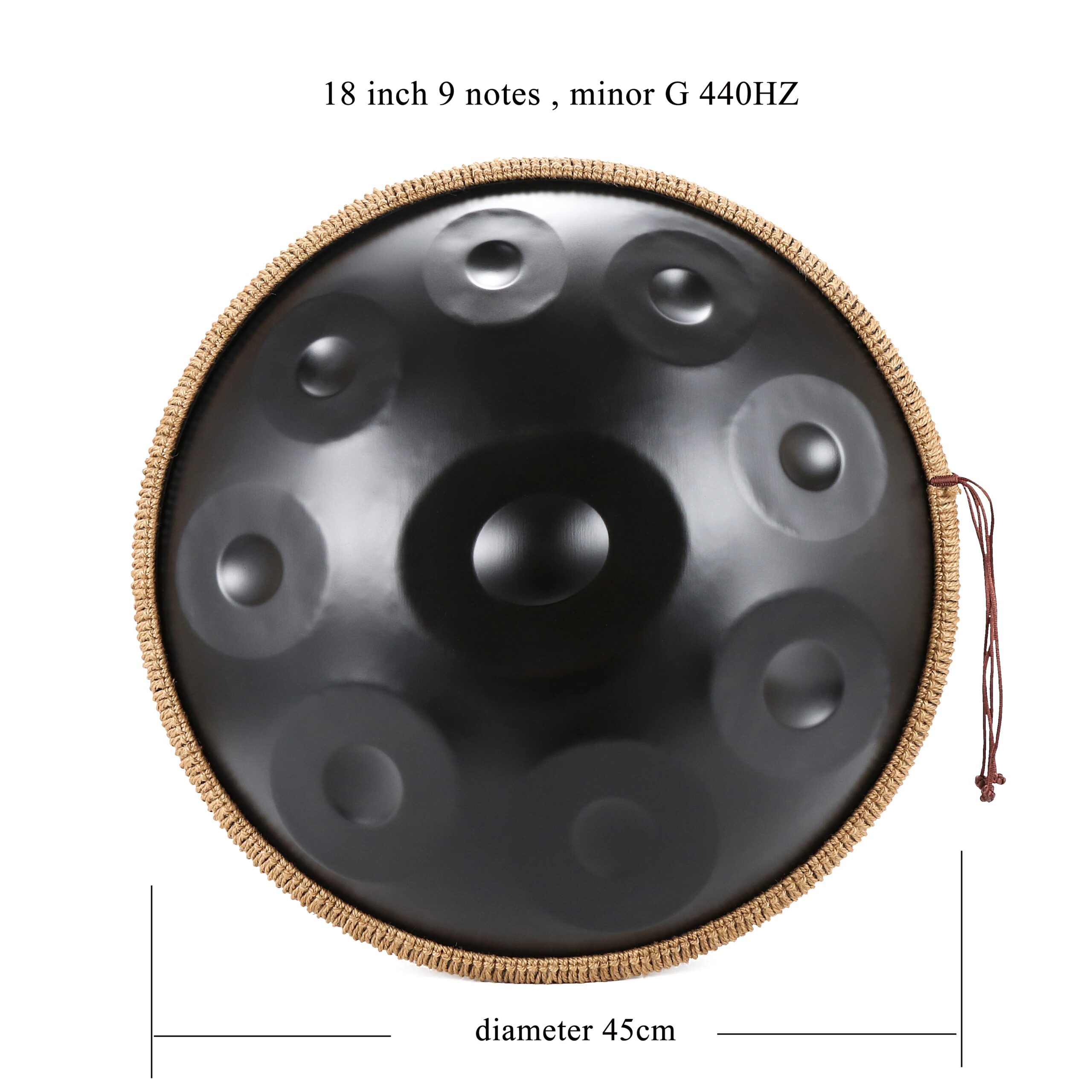 Handpan 18 Inch Pantam 9 Notes G Minor 440HZ Glucophone Steel Tongue Drum Hand pan Yoga Meditation Beginner Musical Handpan 18 Inch Pantam 9 Notes G Minor 440HZ Glucophone Steel Tongue Drum Hand pan Yoga Meditation Beginner Musical