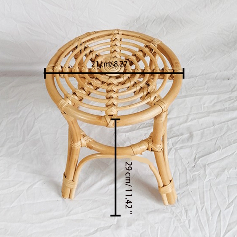 Handwoven Natural Rattan Plant Stand Handwoven Natural Rattan Plant Stand