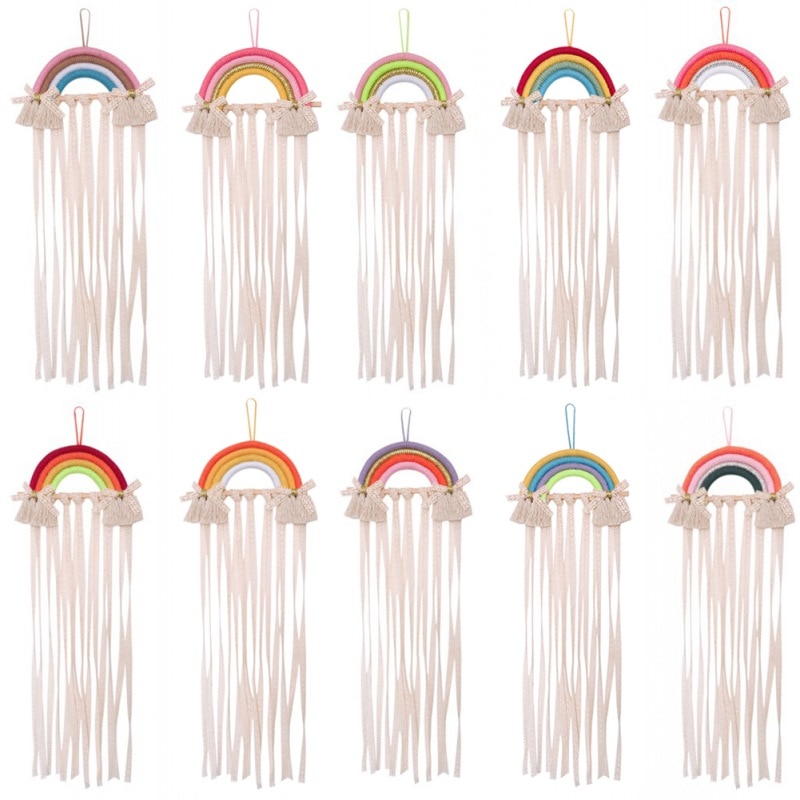 Handwoven Rainbow Hair Clip Organizer