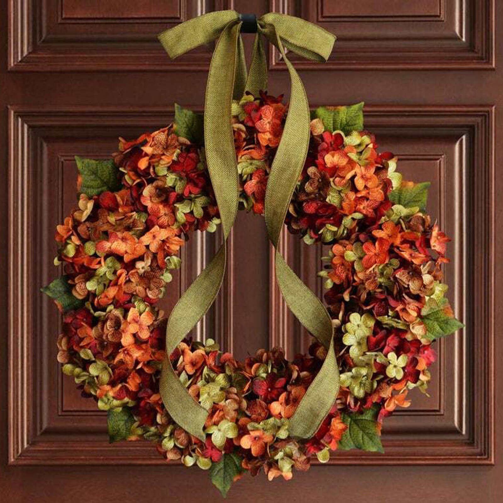 Hanging Artificial Autumn Door Wreath