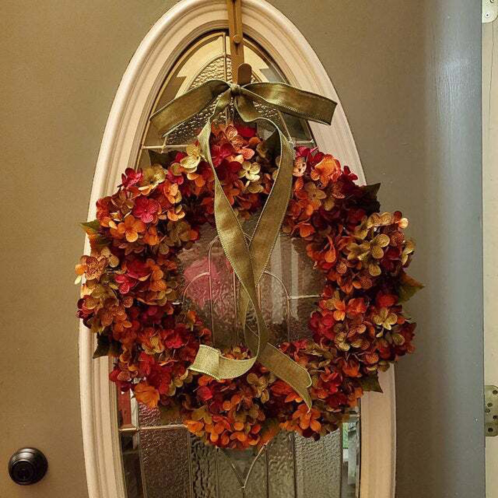 Hanging Artificial Autumn Door Wreath