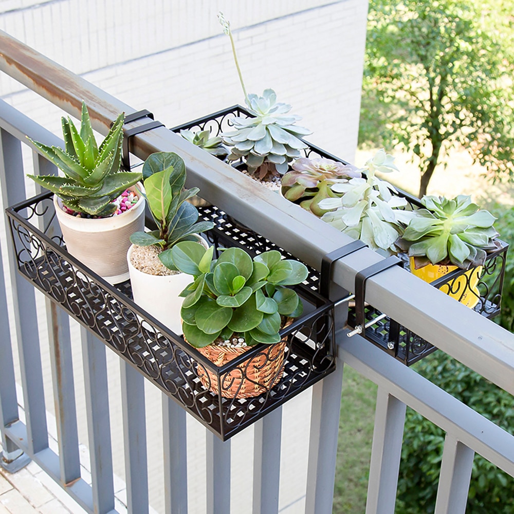 Hanging Balcony Railing Planter with Screw Hanging Balcony Railing Planter with Screw