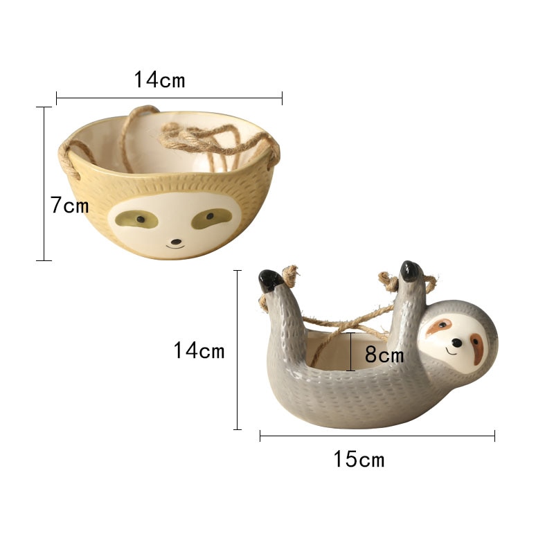 Hanging Ceramic Sloth Plant Pot Hanging Ceramic Sloth Plant Pot