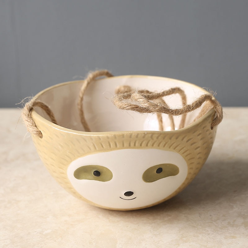 Hanging Ceramic Sloth Plant Pot Hanging Ceramic Sloth Plant Pot