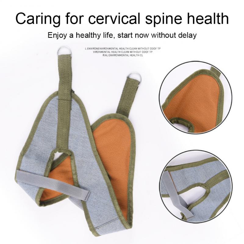 Hanging Cervical Neck Traction Device Soft Neck Stretching Belt Pain Relief Metal Bracket Chiropractic Medical