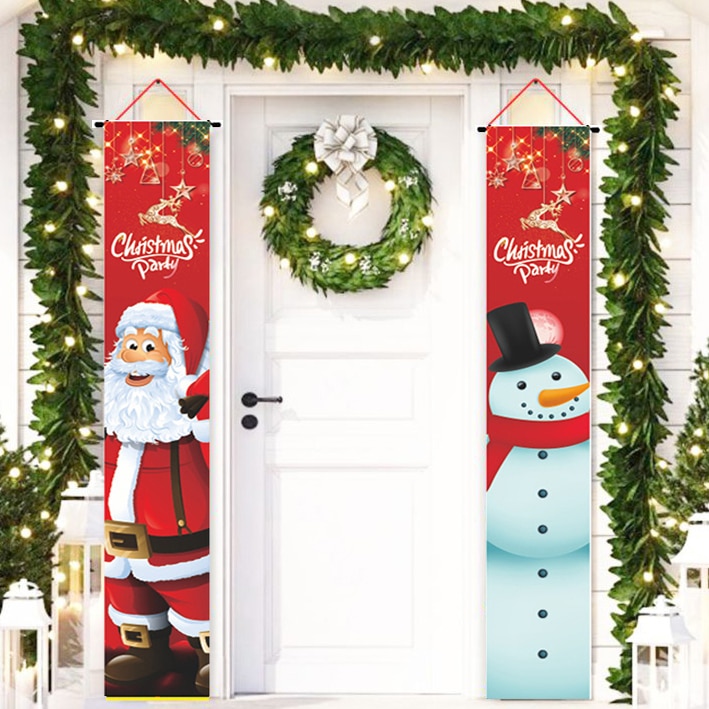 Hanging Christmas Door Banners (2pcs)
