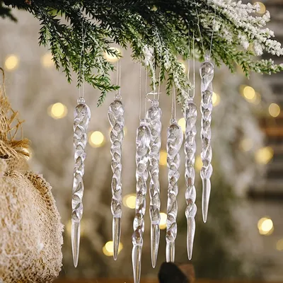 Hanging Christmas Icicle Ornaments (10 pcs)