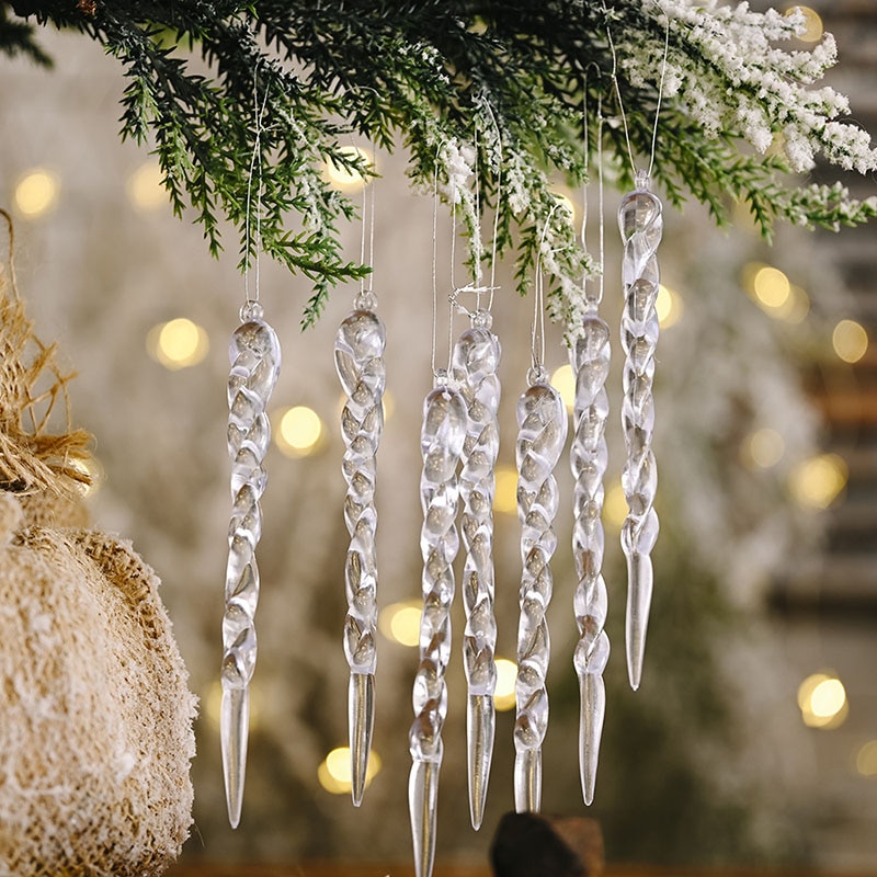 Hanging Christmas Icicle Ornaments (10 pcs)